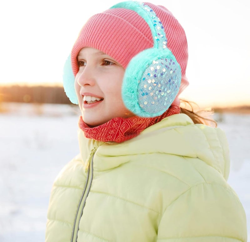 BUTITNOW Kids Knit Earmuffs Soft Plush Comfortable Winter Outdoor Ear Warmers for Boys Girls Age 4-16 Years - Image 4